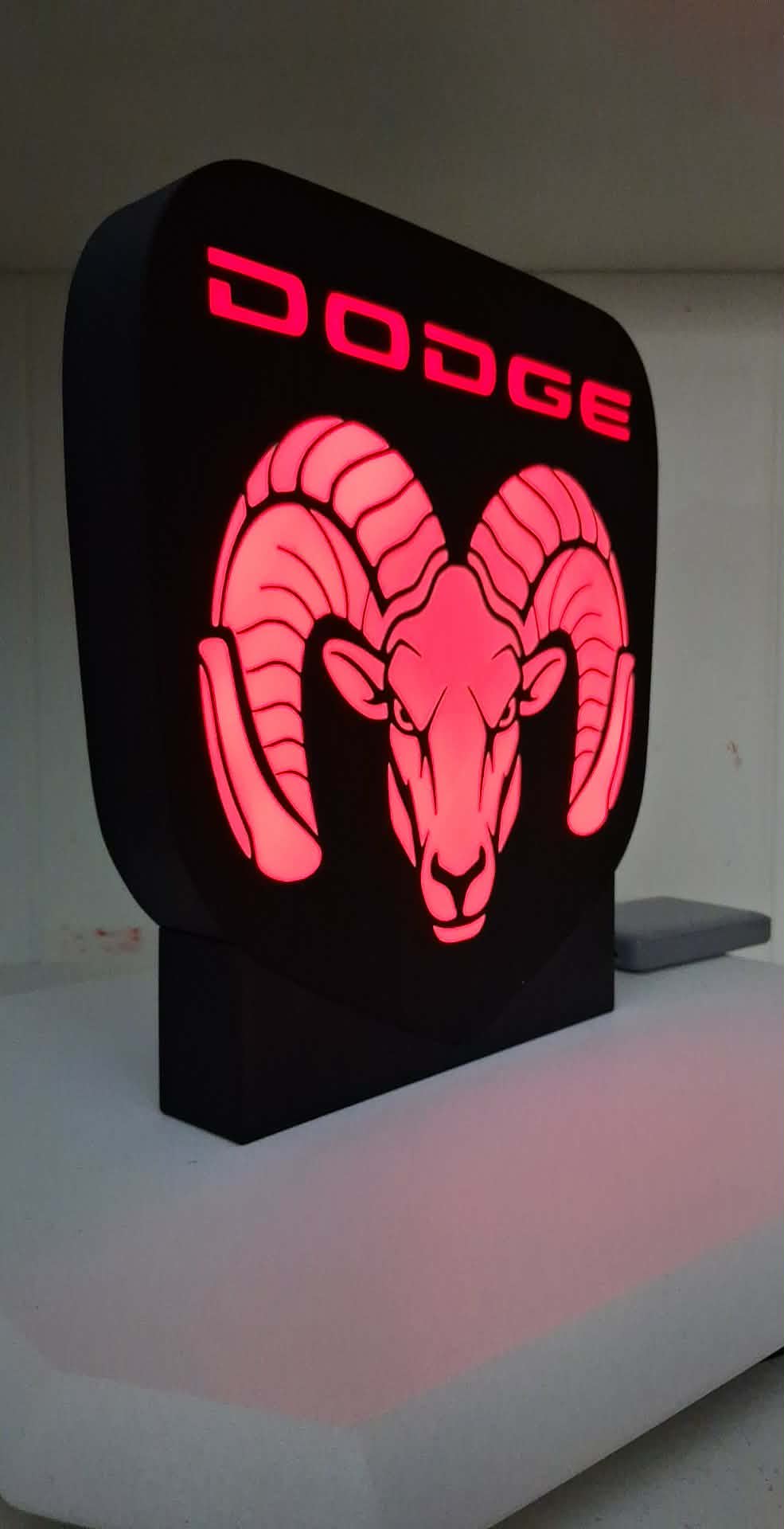 Dodge Ram LED light box – custom 3D printed – Lit Layer Creations